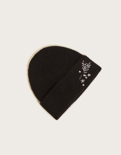 Embellished Beanie Hat, , large