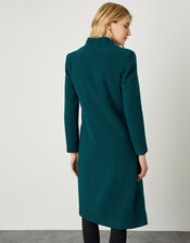 Charlie Single-Breasted Coat, Teal (TEAL), large