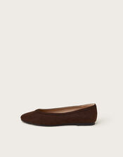 Tori Suedette Ballet Flats, Brown (BROWN), large