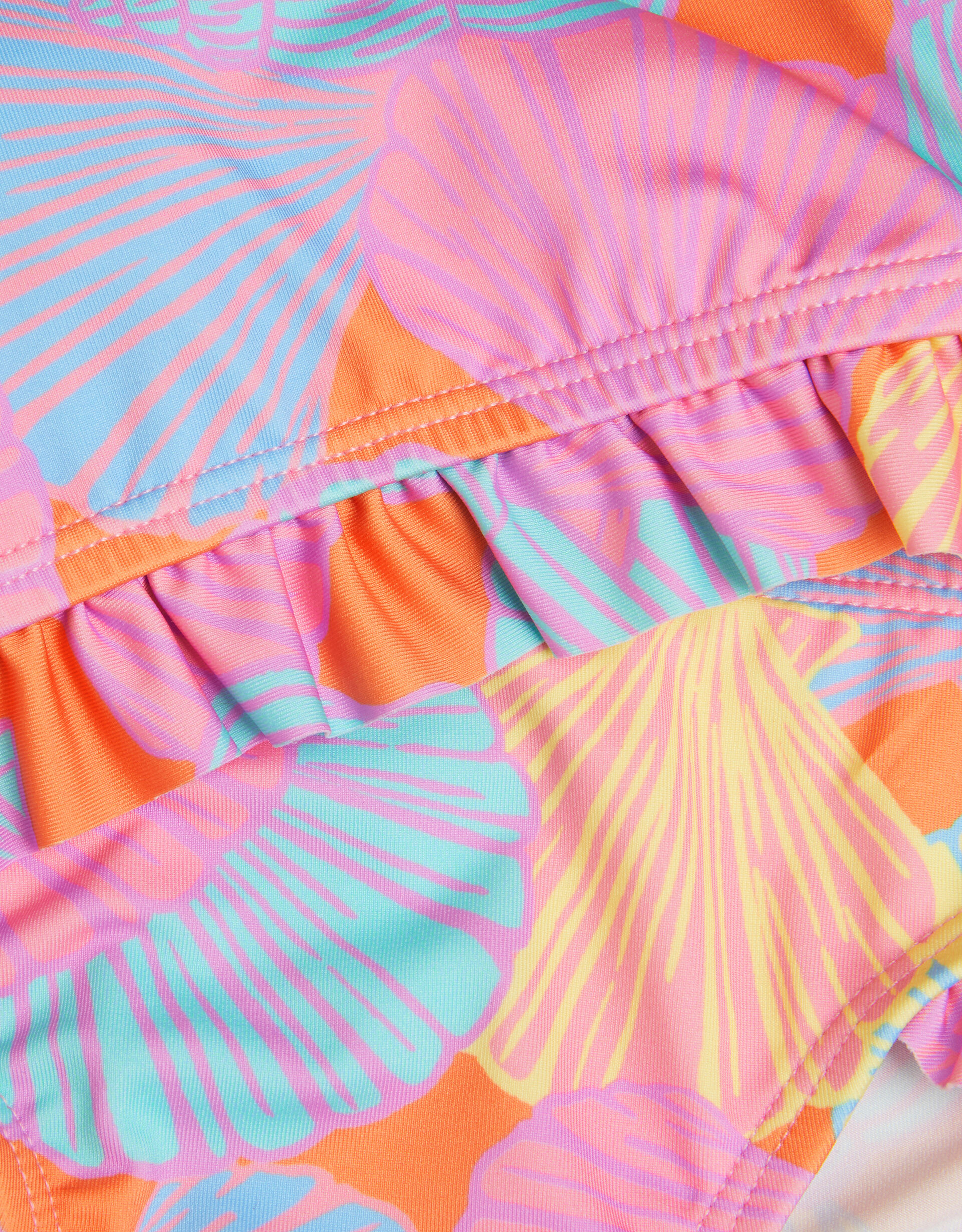 Shell Print Frilly Bikini Set Multi
