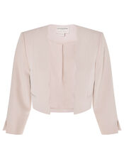 Samantha Scallop Trim Jacket, Nude (NUDE), large