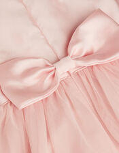 Eden Appliqu&eacute; Rose Tulle Dress, Pink (DUSKY PINK), large