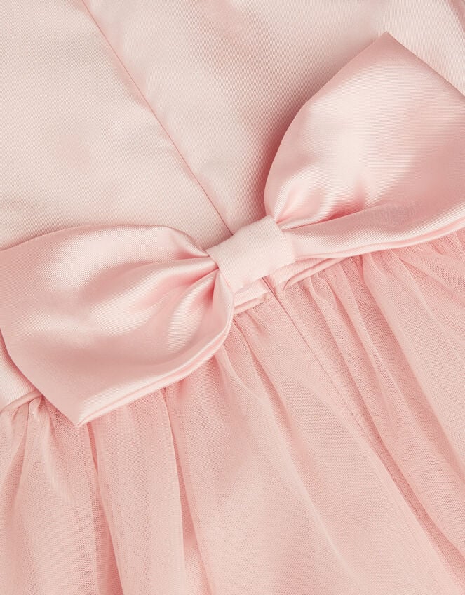 Eden Appliqu&eacute; Rose Tulle Dress, Pink (DUSKY PINK), large