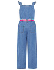 Delilah Denim Jumpsuit, Blue (BLUE), large