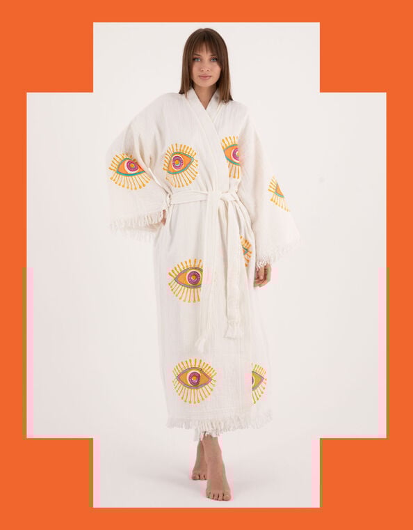 Meraki Beach Eye Kimono, , large