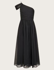 Texas One-Shoulder Prom Dress, Black (BLACK), large