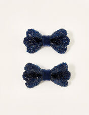 Dazzle Bow Hair Clips, , large