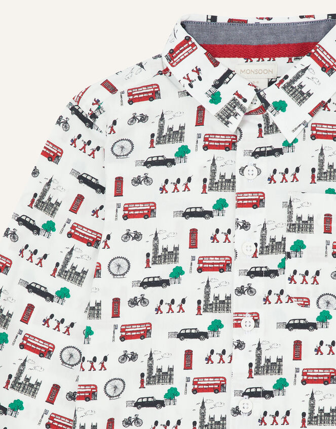 London Printed Shirt, Ivory (IVORY), large