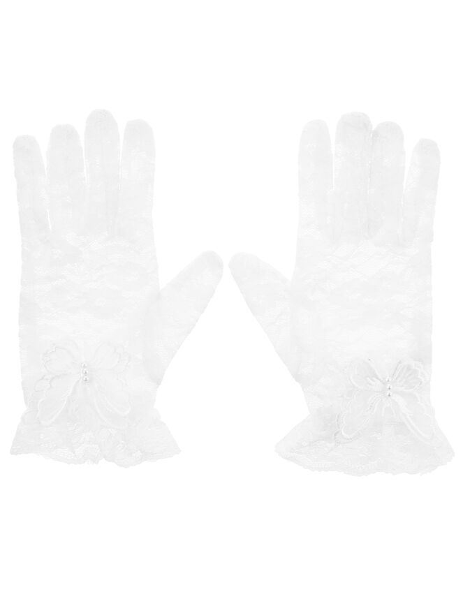 Organza Butterfly Lace Gloves, , large