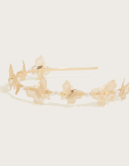 Butterfly and Pearl Headband, , large