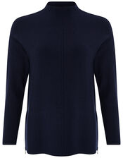 Yasmin Knitted Jumper with Sustainable Viscose, Blue (NAVY), large