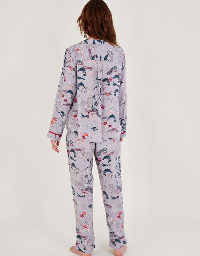 Bianca Print Pyjama Set, Purple (LILAC), large
