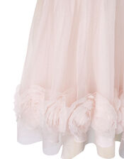 3D Rose Glitter Tulle Dress, Pink (PALE PINK), large