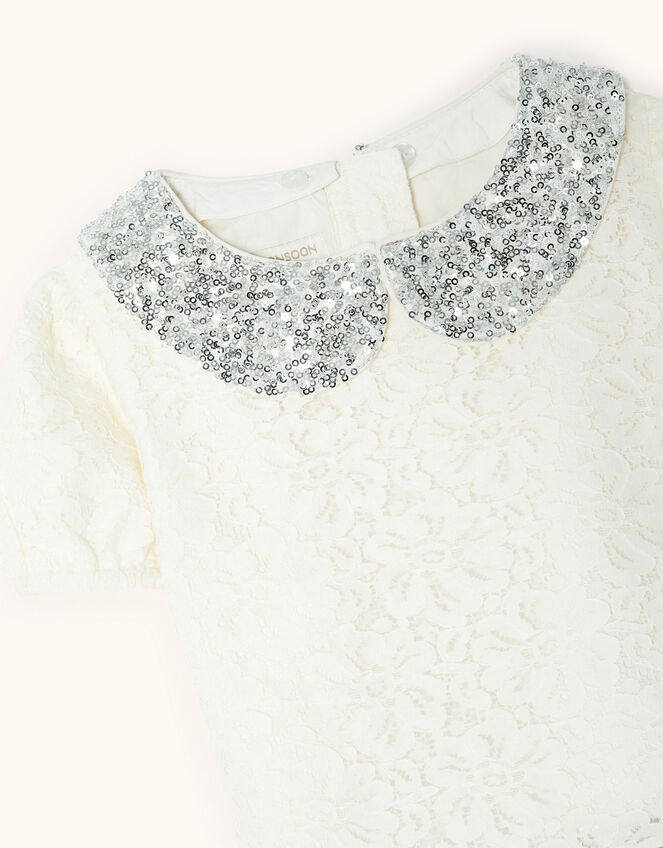 Skirt and Top Lace Set with Detachable Collar, Multi (MULTI), large