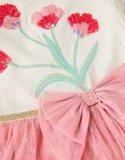 Tulip Polka Dot Mesh Disco Dress, Pink (PINK), large