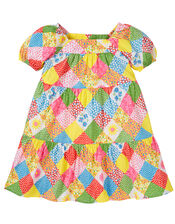 Frugi Floral Patchwork Dress, Multi (MULTI), large