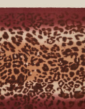 Archi Animal Print Tassel Scarf, Natural (NEUTRAL), large