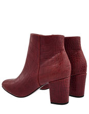 Cindy Croc Ankle Boots, Red (BURGUNDY), large