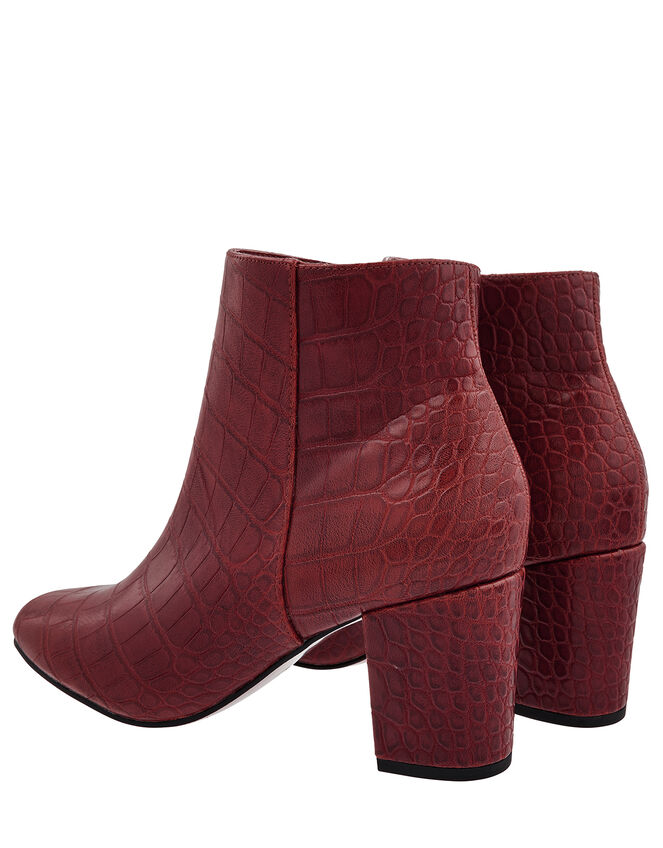 Cindy Croc Ankle Boots, Red (BURGUNDY), large