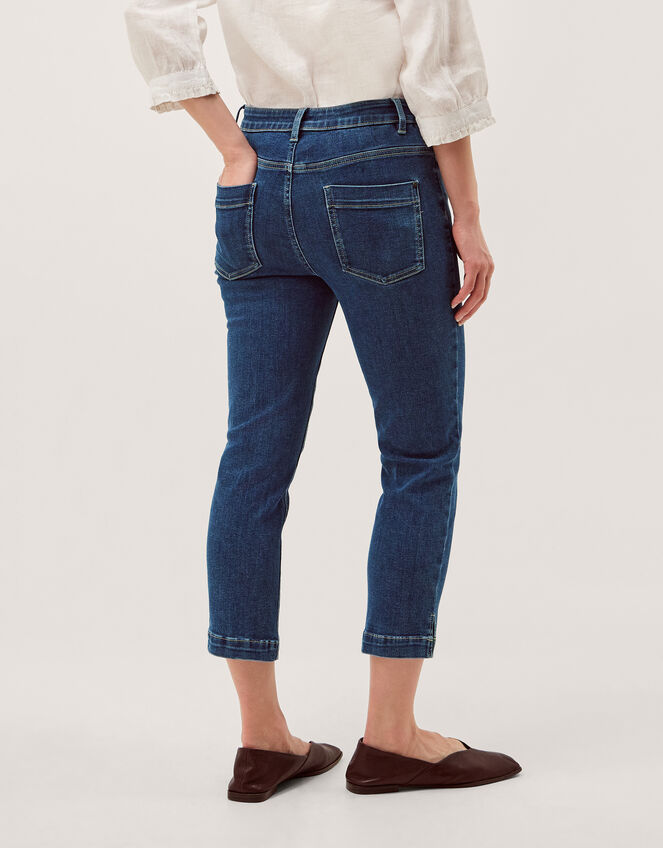 Idabella Slim Cropped Jeans, Blue (MID AUTHENTIC BLUE), large