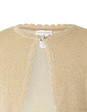 Niamh Sparkle Knit Cardigan with Crystal Button, Gold (GOLD), large
