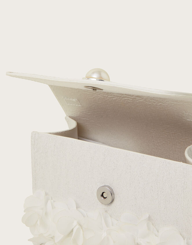 Shimmery Petal Pearl Handbag, , large