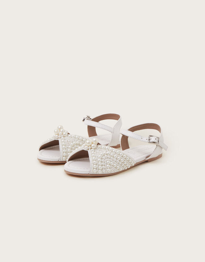 Pearly Strap Sandals Ivory | Girls' Sandals | Monsoon UK.