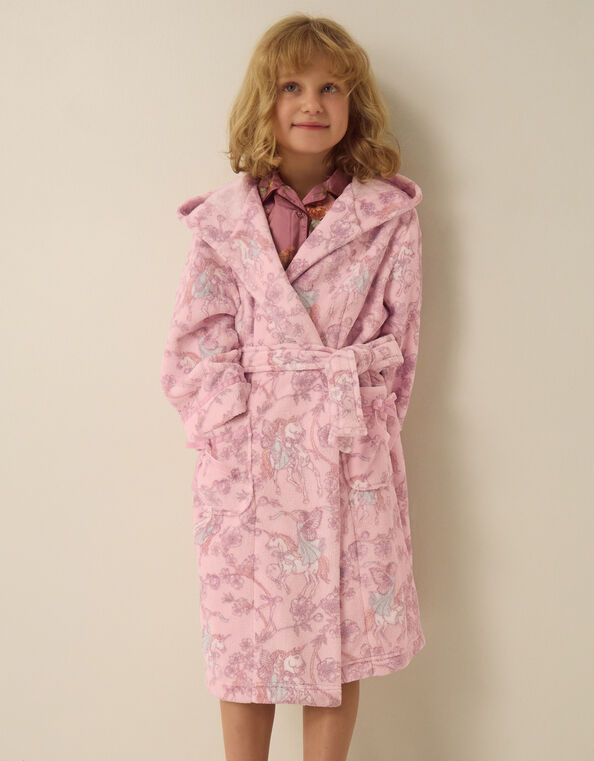 Fairy Unicorn Print Dressing Gown, Pink (PINK), large