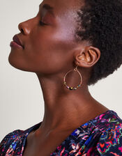 Beaded Hoop Earrings, , large
