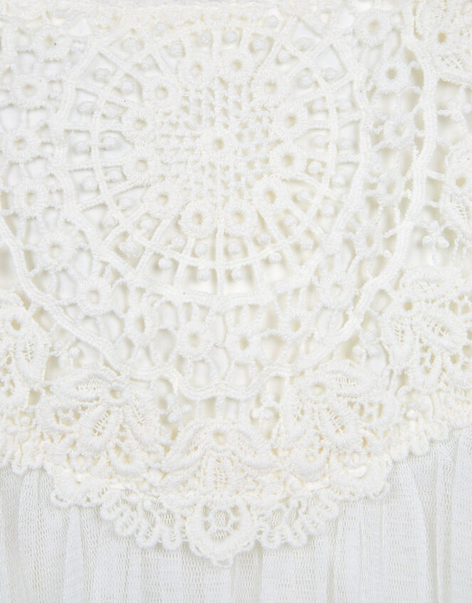Baby Estella Lace Bodice Occasion Dress, Ivory (IVORY), large