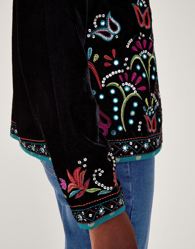 Maeve Embroidered Jacket Black