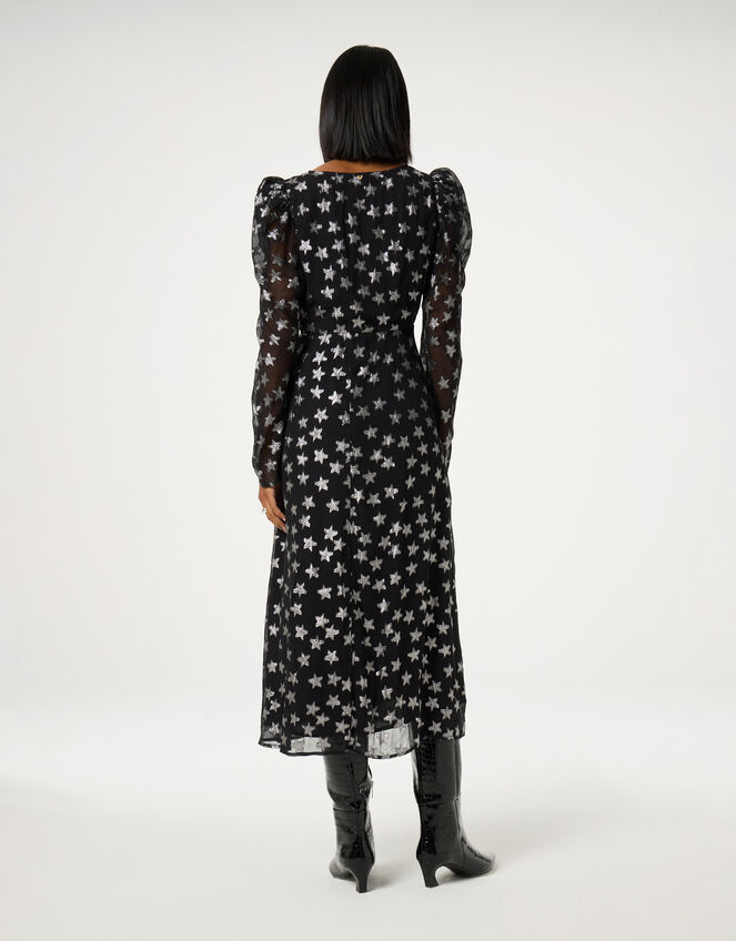 Fabienne Chapot Metallic Star Print Maxi Dress, Black (BLACK), large