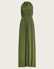 Thea Twist Me Tie Me Maxi Dress, Green (OLIVE), large
