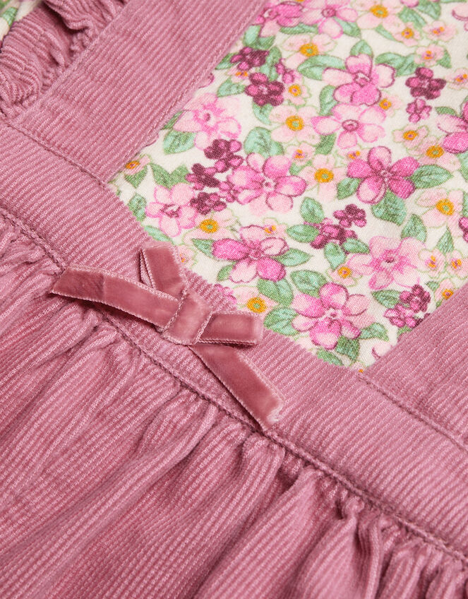 Newborn Ditsy Corduroy Short Dungaree Set , Pink (PINK), large