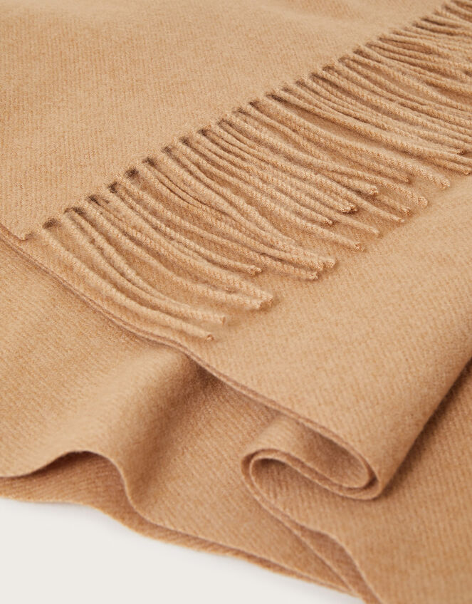 Soft-Touch Woven Scarf, Tan (TAN), large