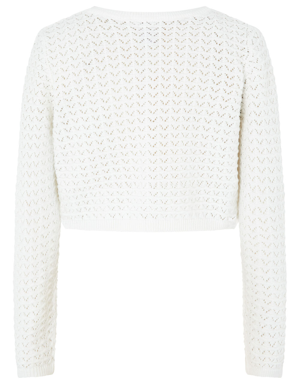Ivory Pebble Knit Cardigan in Organic Cotton Ivory Girls' Cardigans