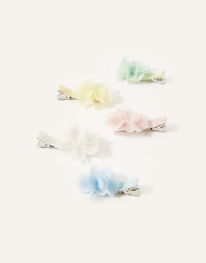 Rainbow Pom-Pom Hair Clip Multipack, , large