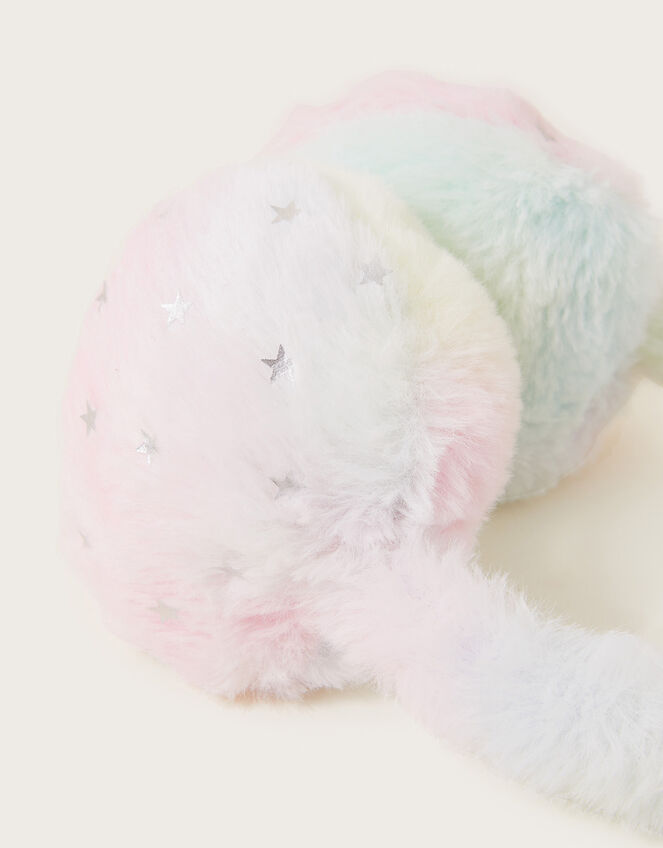 Rainbow Faux Fur Earmuffs, , large