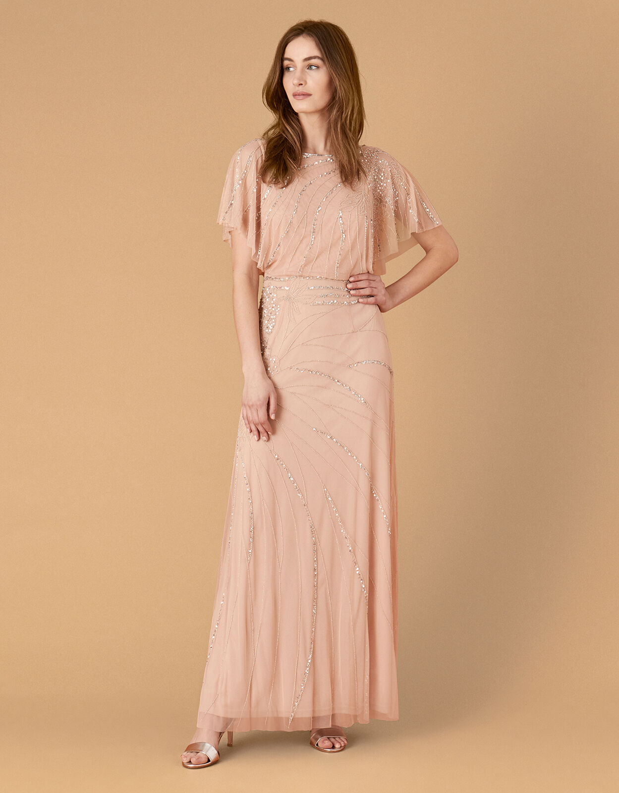 ARTISAN Autumn Floral Maxi Dress Pink
