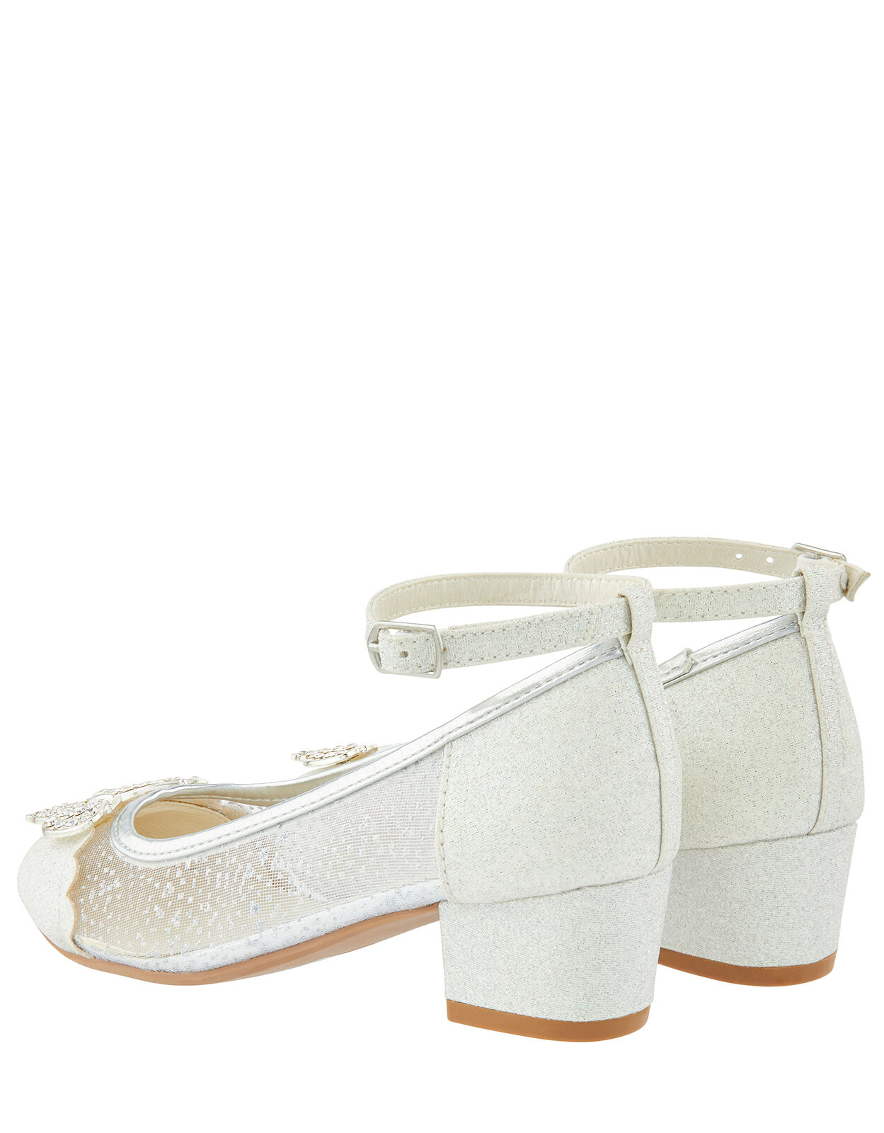 Amelia Butterfly Sparkly Princess Shoe Silver