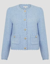 Suki Stitch Cardigan, Blue (PALE BLUE), large