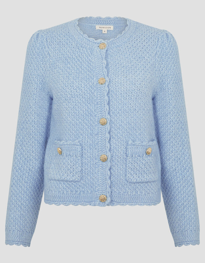 Suki Stitch Cardigan, Blue (PALE BLUE), large