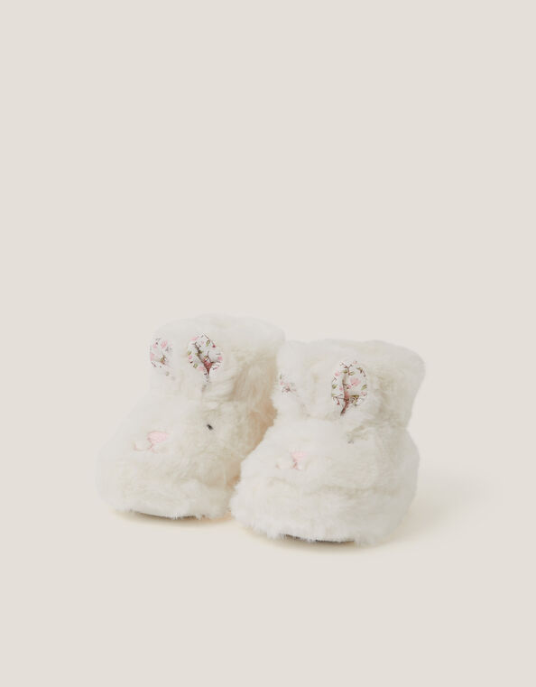 Baby Bunny Slipper Booties, Ivory (IVORY), large