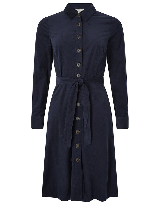 Coralie Cord Midi Dress, Blue (NAVY), large