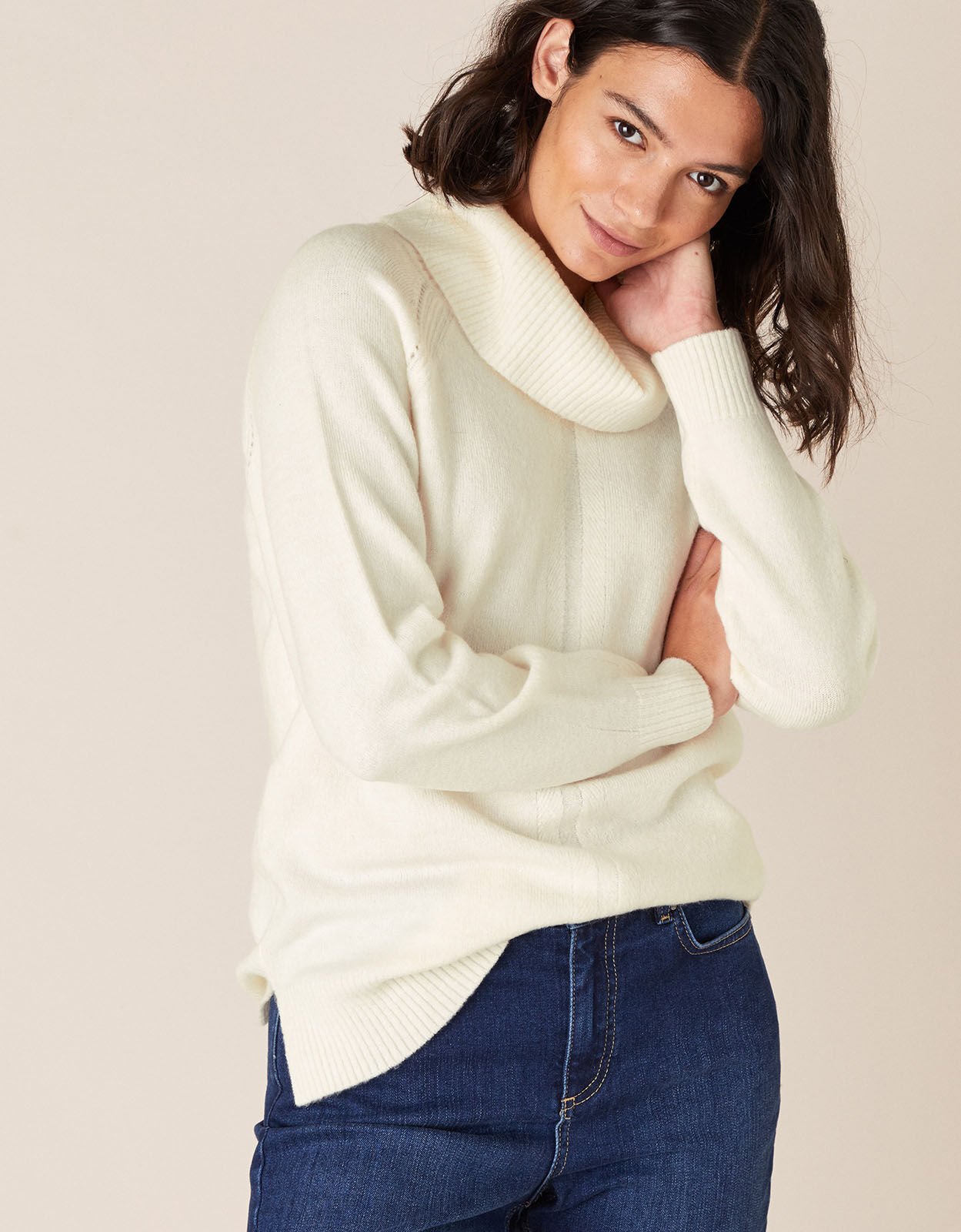 Ivory cowl sales neck sweater