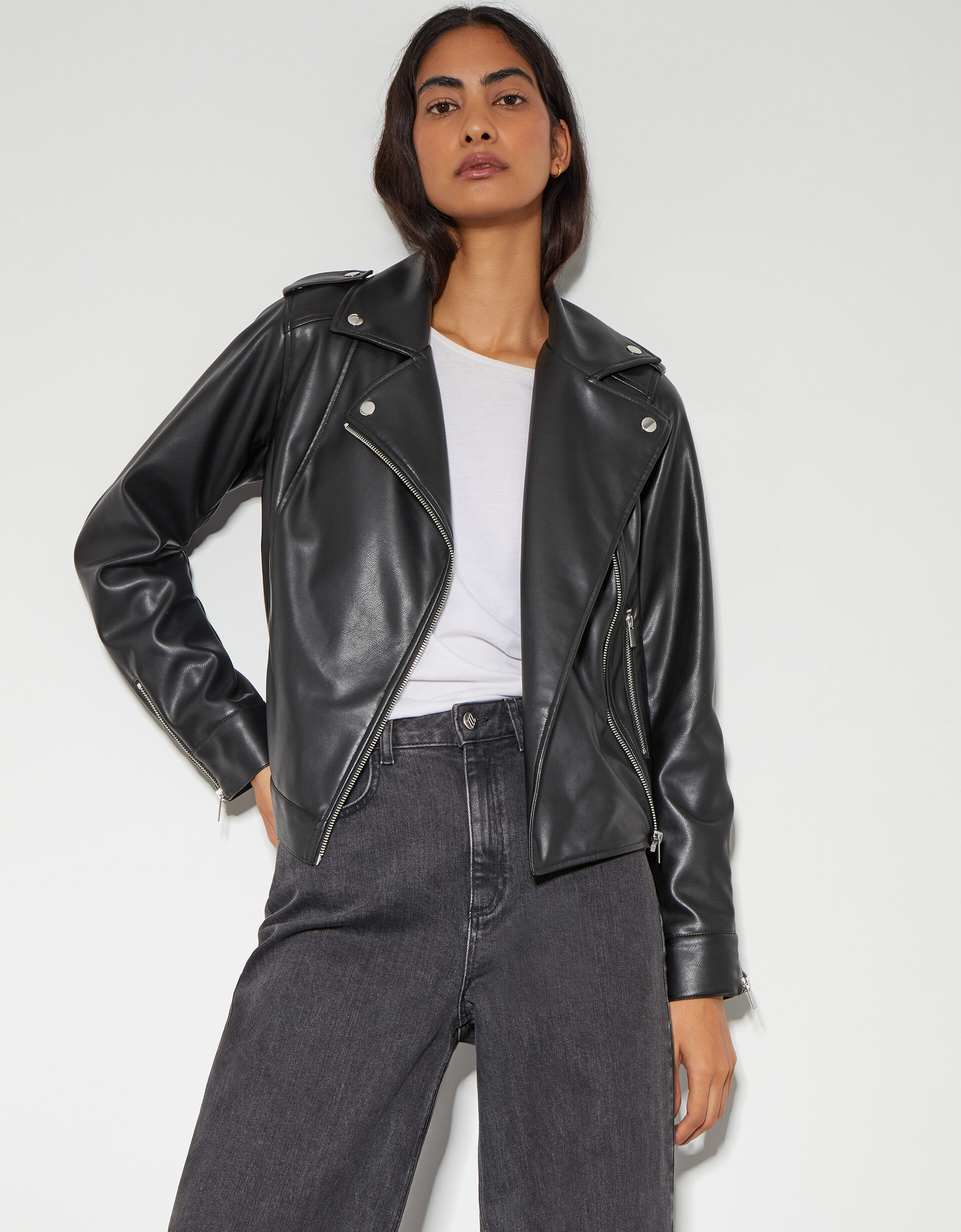 Monsoon leather jacket cheap