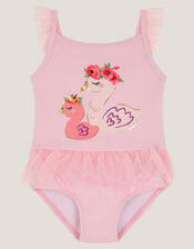 Baby Ducky Tulle Swimsuit, Pink (PINK), large
