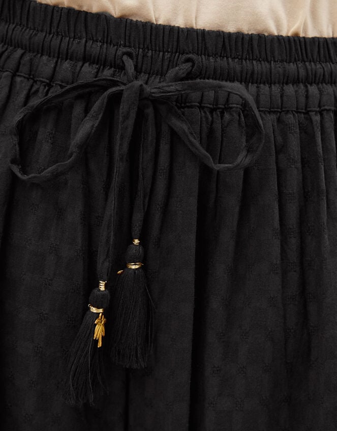 Nora Textured Cotton Balloon Trousers, Black (BLACK), large
