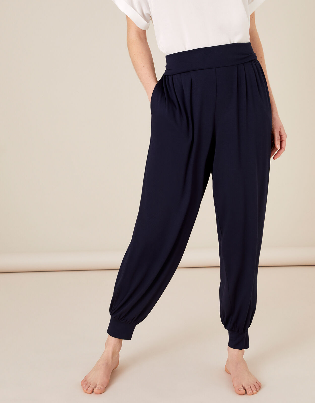 Navy harem discount trousers uk