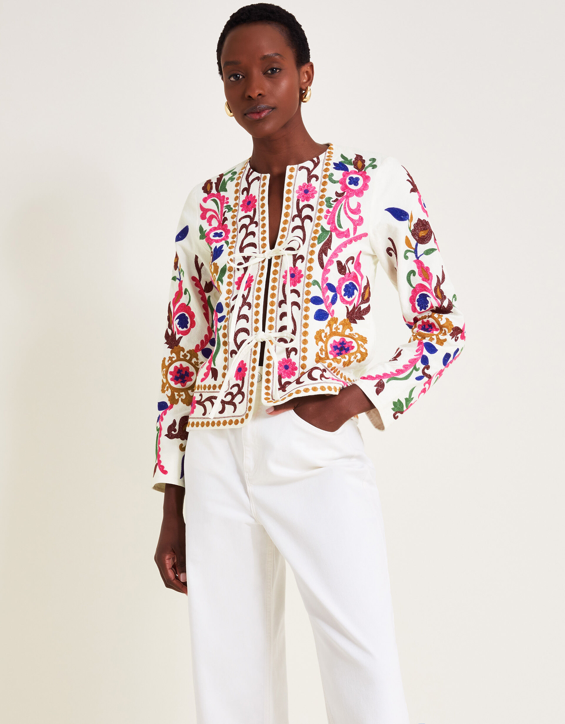 Embroidered jackets for ladies sale